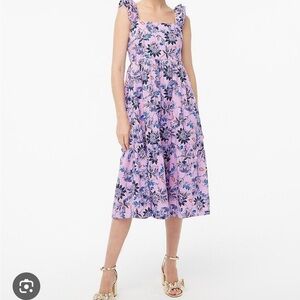 Jcrew square neck midi dress